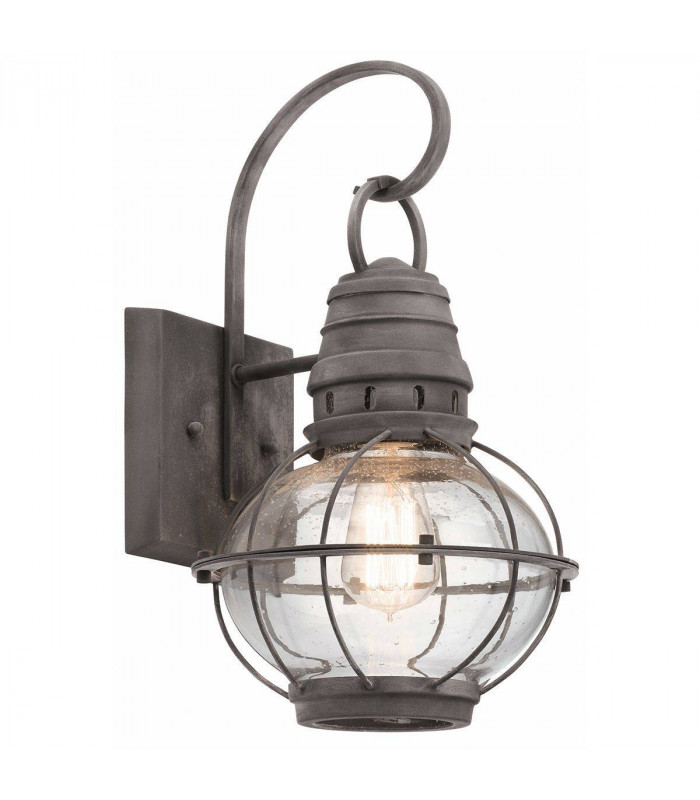 1 Light Medium Outdoor Wall Lantern Zinc IP44, E27