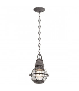 1 Light Small Outdoor Ceiling Chain Lantern Zinc IP44, E27