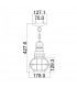 1 Light Small Outdoor Ceiling Chain Lantern Zinc IP44, E27