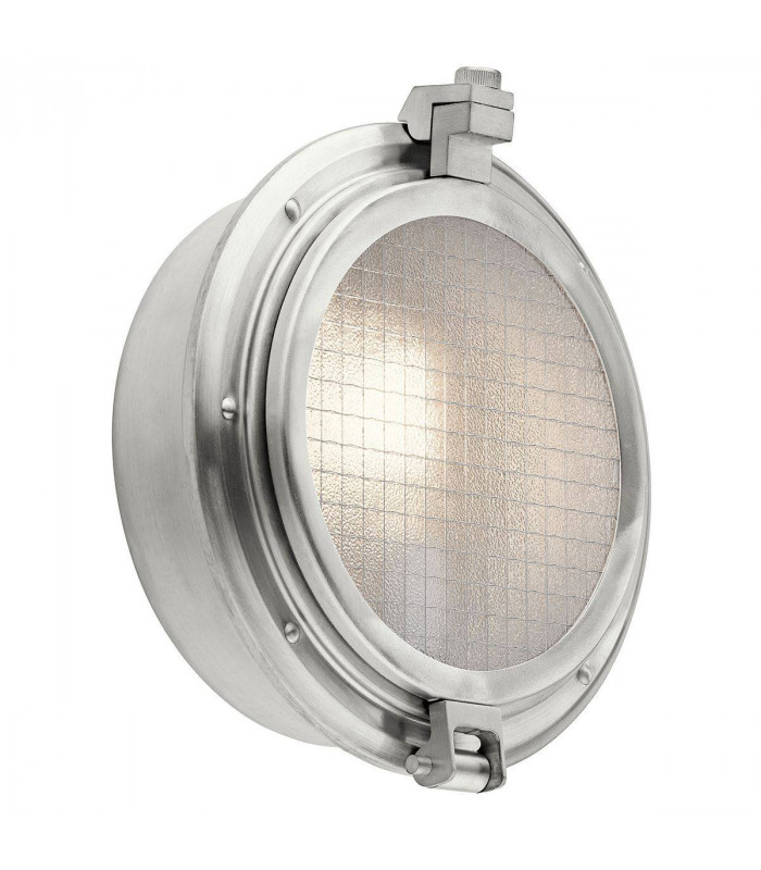 1 Light Outdoor Wall Light Brushed Aluminium IP44, E27