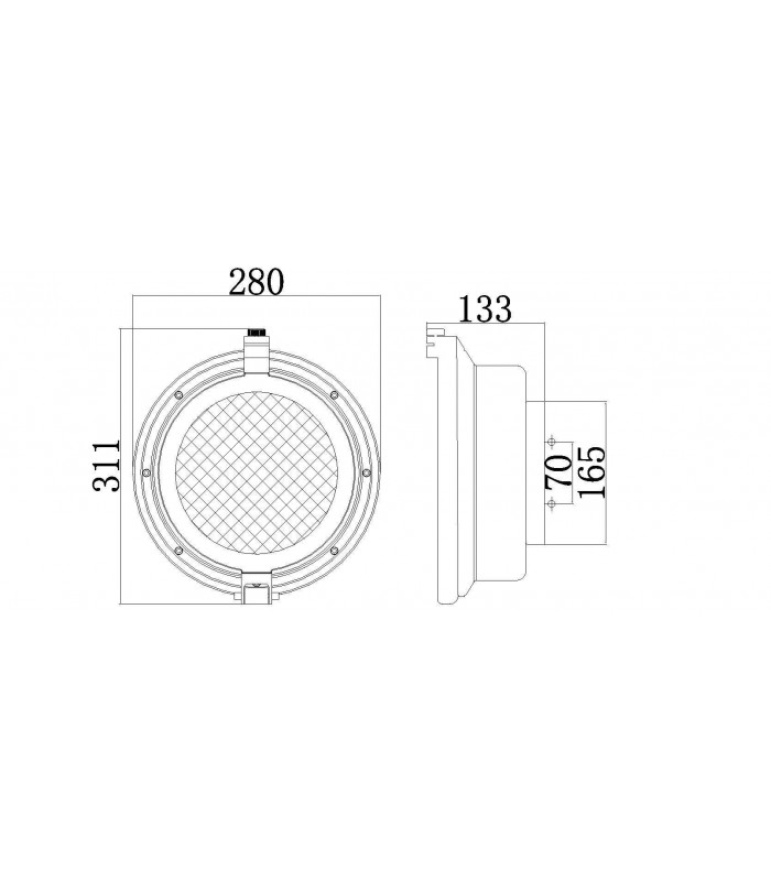 1 Light Outdoor Wall Light Brushed Aluminium IP44, E27