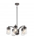 5 Light Outdoor Chandelier Pendant Lighting Bronze IP44, E27