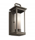 1 Light Medium Outdoor Wall Lantern Bronze IP44, E27