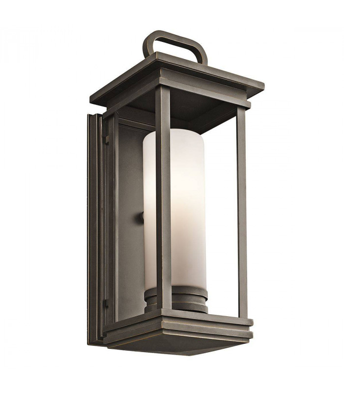 1 Light Medium Outdoor Wall Lantern Bronze IP44, E27