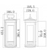 1 Light Medium Outdoor Wall Lantern Bronze IP44, E27