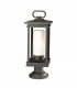 1 Light Large Outdoor Pedestal Light Bronze IP44, E27