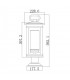 1 Light Large Outdoor Pedestal Light Bronze IP44, E27