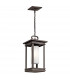 1 Light Small Outdoor Ceiling Chain Lantern Bronze IP44, E14