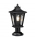 1 Light Medium Pedestal Lantern - Mystic Black Finish, E27