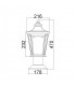 1 Light Medium Pedestal Lantern - Mystic Black Finish, E27