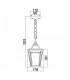 1 Light Small Chain Lantern - Mystic Black Finish, E27