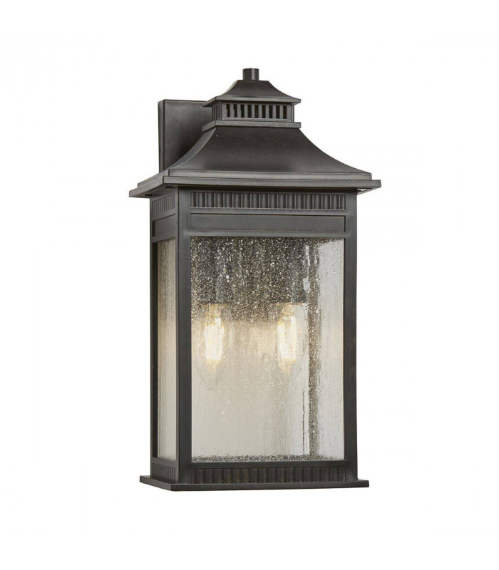 2 Light Medium Coastal Wall Lantern - Imperial Bronze Finish, E14