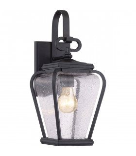 1 Light Small Wall Lantern - Mystic Black Finish, E27