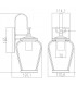 1 Light Small Wall Lantern - Mystic Black Finish, E27