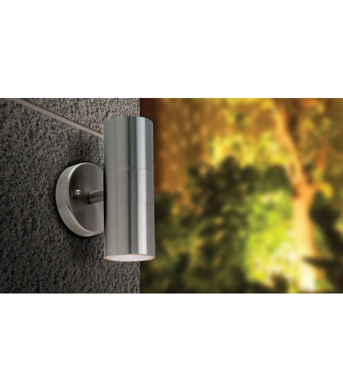 2 Light Wall Stainless Steel IP44, GU10