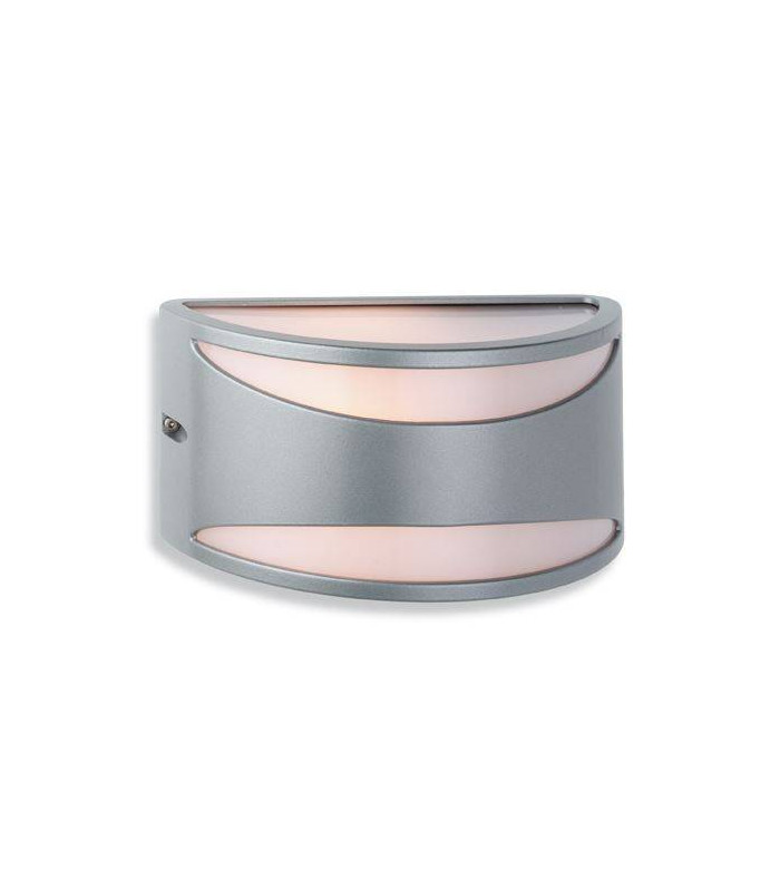1 Light Wall Light - 60W Silver IP65, E27