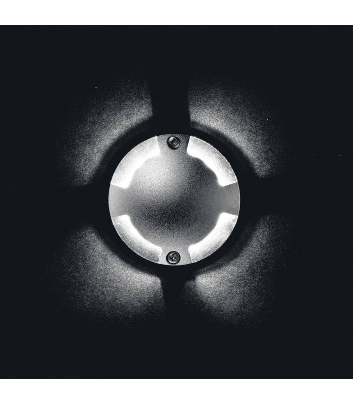 LED 12 Light 4 Way Walkover Recessed Light Aluminium, White IP67