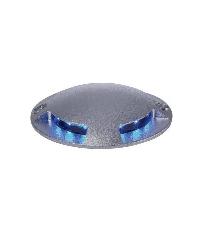 LED 12 Light 4 Way Walkover Recessed Light Aluminium, Blue IP67