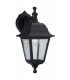 1 Light Outdoor Wall Lantern - Uplight/Downlight Black Resin IP44, E27