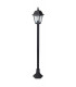 1 Light Post Lantern Black Resin IP44, E27