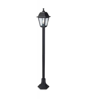 1 Light Post Lantern Black Resin IP44, E27