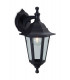 1 Light Outdoor Wall Lantern - Uplight/Downlight Black Resin IP44, E27