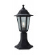 1 Light Pedstal Lantern - Pillar Black Resin IP44, E27
