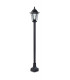 1 Light Post Lantern Black Resin IP44, E27