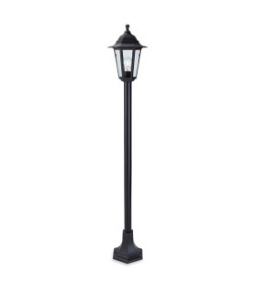 1 Light Post Lantern Black Resin IP44, E27