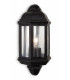 1 Light Outdoor Wall Lantern Black Polycarbonate IP44, E27