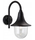 1 Light Lantern - Wall Light Black Resin IP44, E27