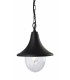 1 Light Outdoor Lantern - Pendant Black Die Cast Aluminium IP44, E27