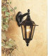 1 Light Outdoor 6 Panel Lantern - Downlight Black IP43, E27