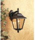 1 Light Outdoor 4 Panel Lantern - Downlight Black IP43, E27