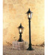1 Light 6 Panel Lantern - Pillar Black IP43, E27