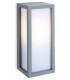 1 Light Outdoor Wall Light Silver, Opal Diffuser IP54, E27