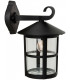1 Light Outdoor Wall Lantern - Downlight Black IP44, E27