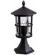 1 Light Outdoor Lantern Pillar Black IP44, E27