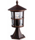 1 Light Outdoor Lantern Pillar Bronze IP44, E27