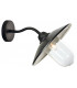 1 Light Outdoor Fisherman Dome Wall Light Black IP44, E27