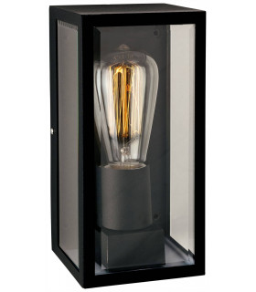 1 Light Outdoor Wall Lantern Black IP44, E27