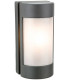 1 Light Outdoor Wall Light Graphite, Opal Polycarbonate Diffuser IP44, E27