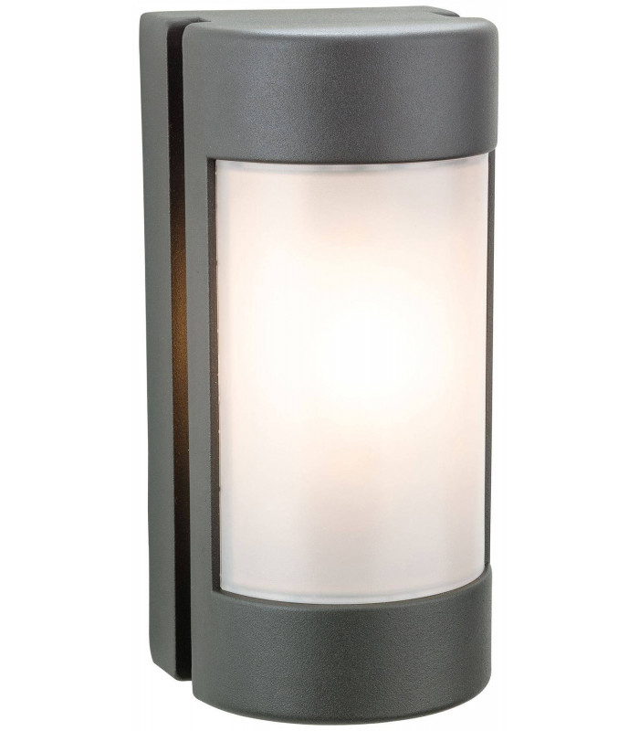 1 Light Outdoor Wall Light Graphite, Opal Polycarbonate Diffuser IP44, E27