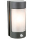 1 Light Outdoor Wall Light Light, PIR Graphite, Opal Polycarbonate Diffuser IP44, E27