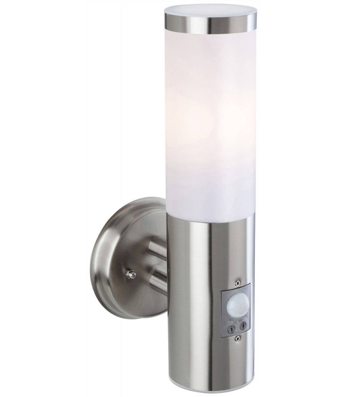 1 Light Outdoor Wall Light Light, PIR Stainless Steel IP44, E27