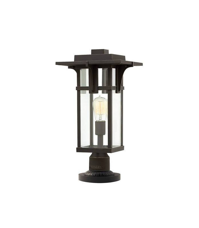 1 Light Outdoor Pedestal Light Oil Rubbed Bronze IP44, E27