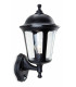 1 Light Outdoor Wall Lantern - Uplight, PIR Black IP44, E27