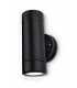 2 Light Outdoor Wall Light Black Resin IP44, GU10