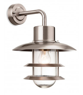 1 Light Outdoor Wall Light Stainless Steel IP44, E27