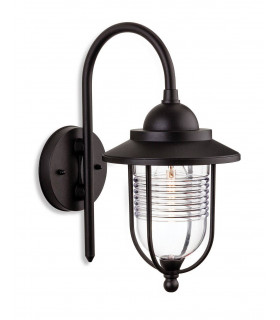 1 Light Outdoor Wall Lantern Black IP44, E27